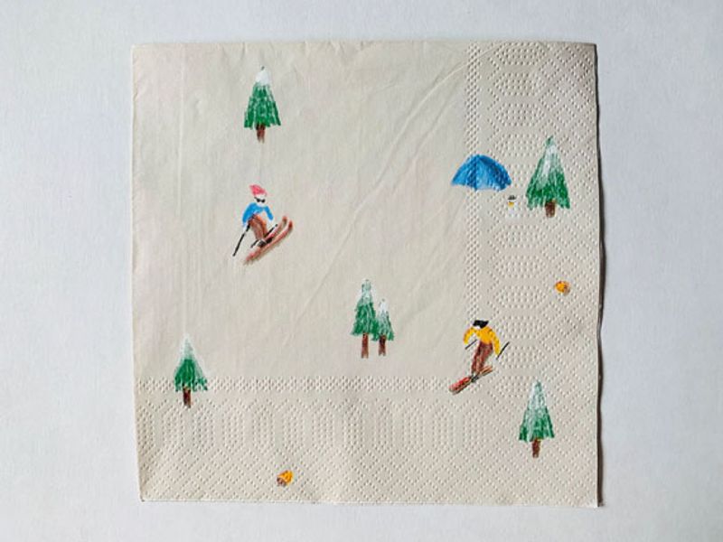 Serviett Skigåere 33x33 cm