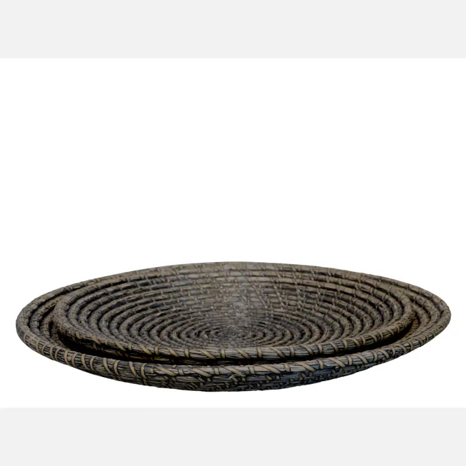 Hovedbilde Flettet kurv. Sett av 2 stk H6/Ø44 cm antique ...