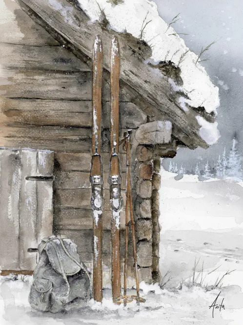 Hovedbilde Kunstplakat  “Pause” 50x70 NordicWild ...