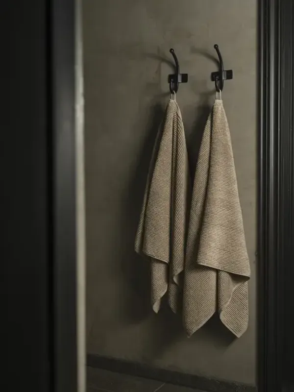 Halvor Bakke Ocean håndkle. Beige/Pure casmere