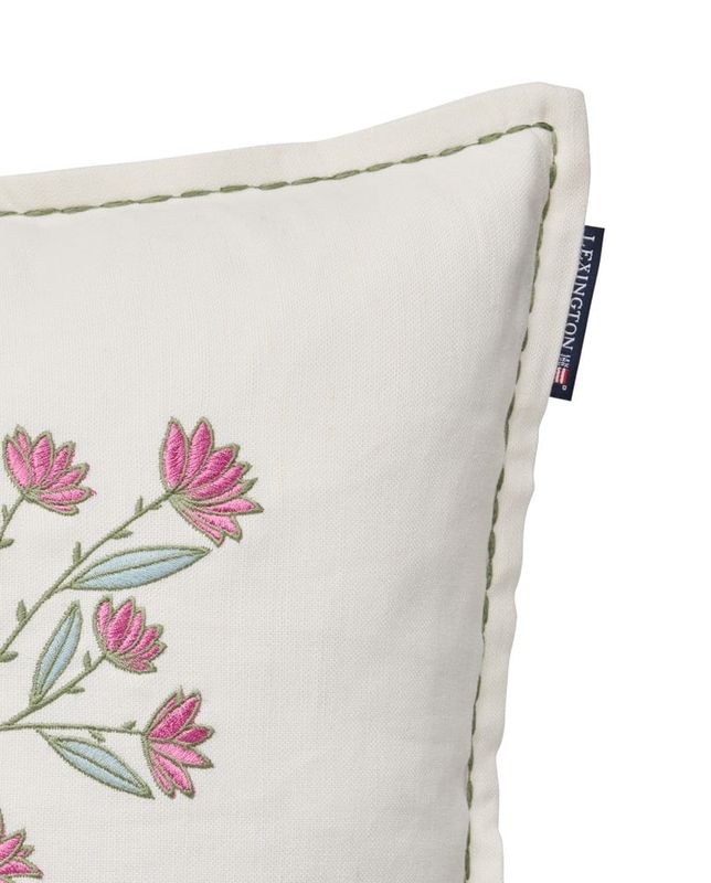 Lexington Putetrekk med blomster i linblanding