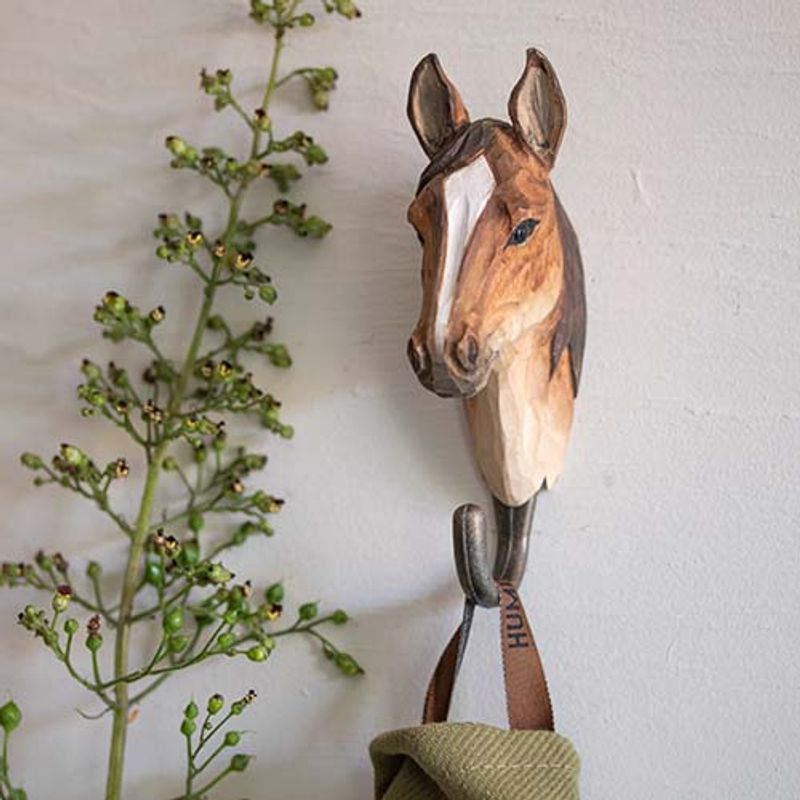 Håndspikket knagg. Hest