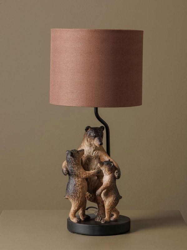 Bordlampe med Bjørnefamilie